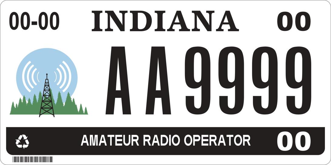 IN Amateur Radio License Plate